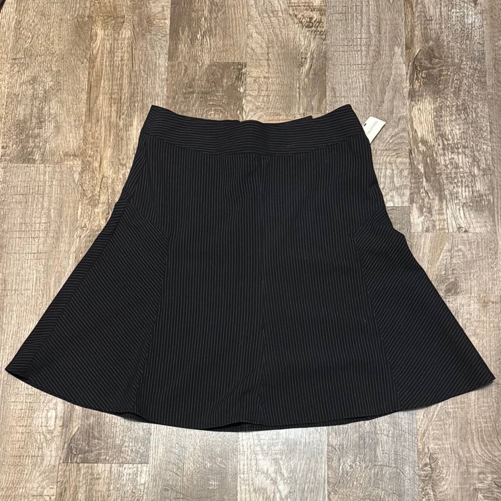 Maurices Black Pinstripe A-Line Skirt